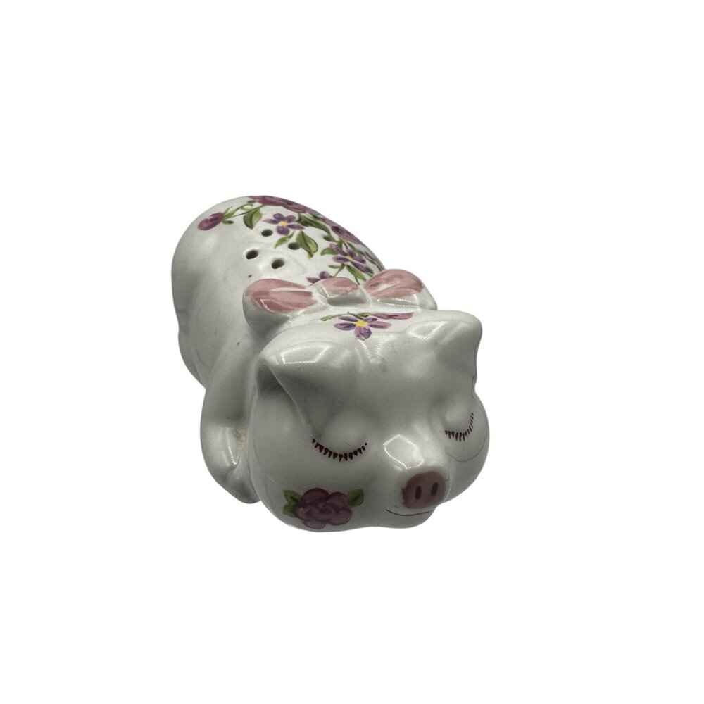 Vintage 1978 Ceramic Pig Potpourri Pomander Holder Avon Design Ceramarte, 4.5''